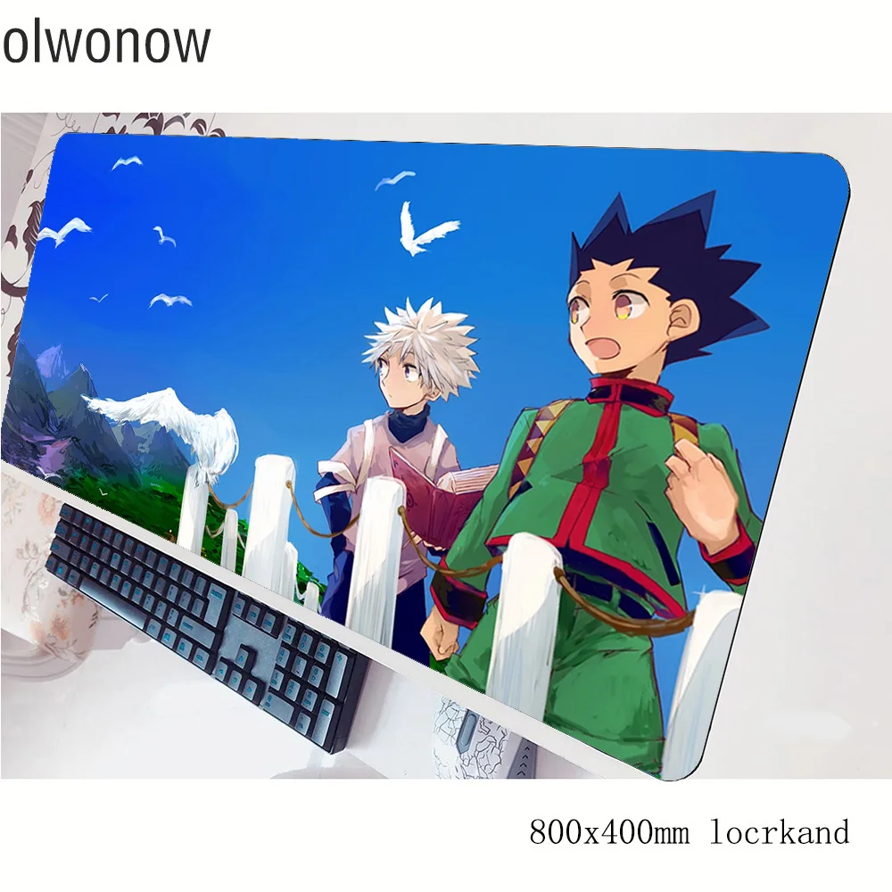 Hunter x hunter коврик для игровой мыши массового узор 800x400x3 мм Лидер продаж ноутбук