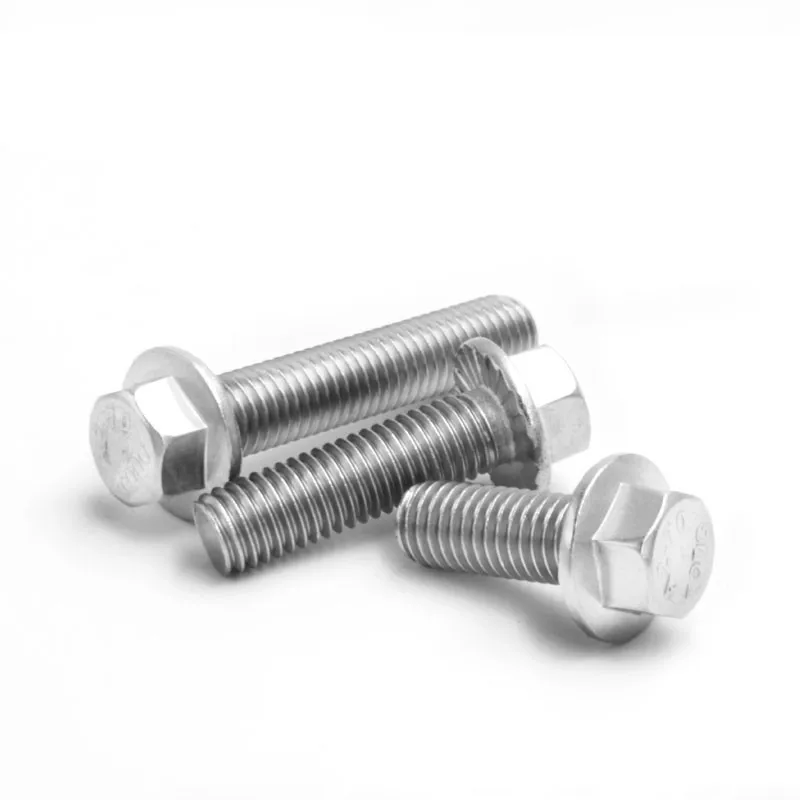 

3PCS-M6*8/10/12...50 GB5787 304 Stainless Steel Hex Flang Bolt Cushioned Tooth Antiskid Screws With Hexagonal Flange Bolts