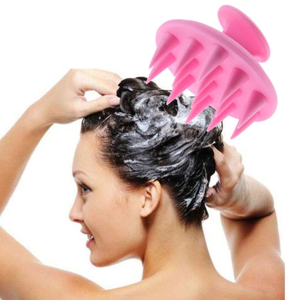 Silicone Shampoo Scalp Brush Massager Shower Body Washing Hair Massage Comb Spa Shower Brush Massage Relax for Family (1)