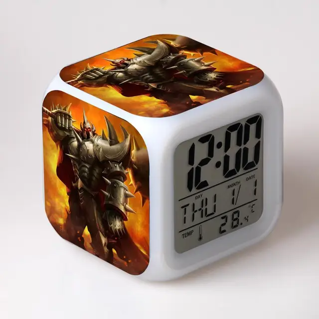 League of Legends Digital Clock 7 Color Change Music Alarm Clock LOL