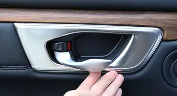 

4 PC Luxurious ABS Chrome The inner door bowl is decorated with a decorative frame For Honda CRV 2017