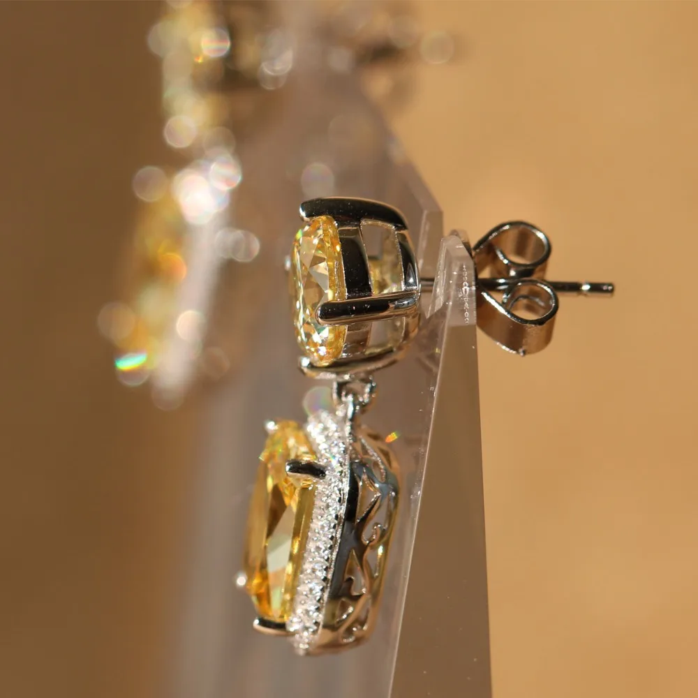 Wedding Earrings 925 Sterling Silver Cubic Zirconia for Women Dangle Bridal Earrings Fashion Accessories - Image 5