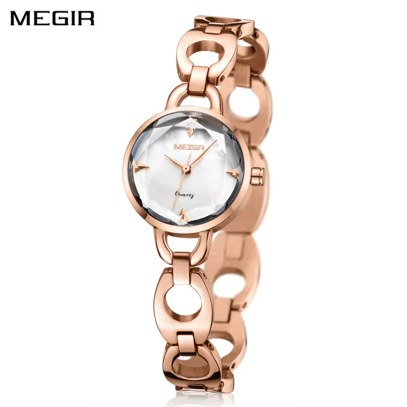 

Women Watches MEGIR Top Brand Luxury Diamond Watch Women Fashion Rose Gold Watches Bracelet Ladies Watch Clock Reloj Mujer 2019