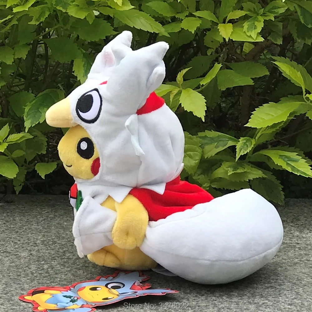 Аниме плюшевая игрушка Пикачу с Delibird костюм мягкие плюшевые животные мягкая