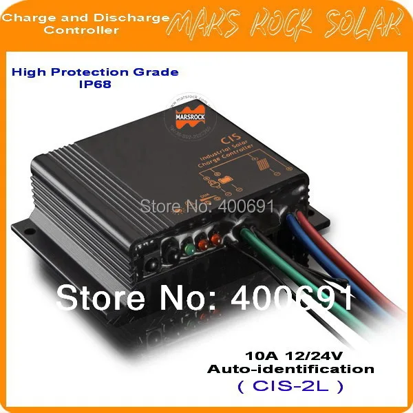 

10A Solar Panel Charge Discharge Controller 10A 12V 24V Street Light Regulator Waterproof IP68 Hight Protection
