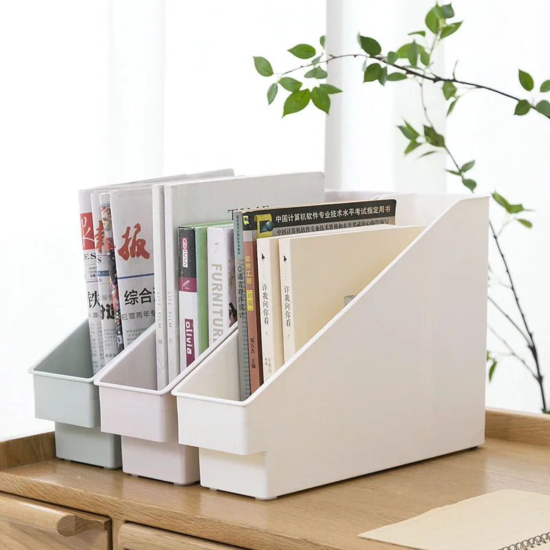 

Book file data storage rack desktop Office archive bookshelf book storage basket