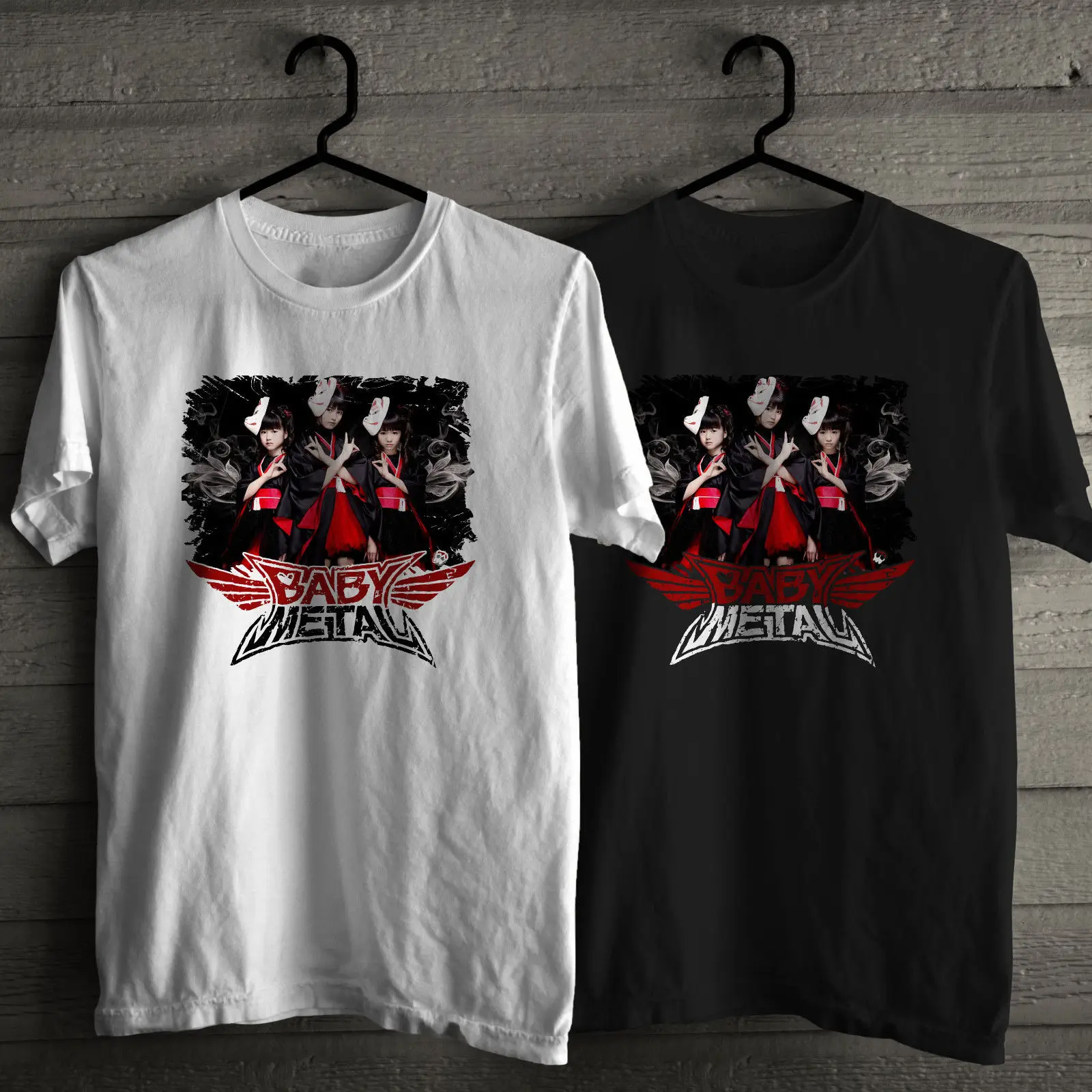 Babymetal T Shirt, Japanese heavy metal idol band Black and Whites Tee