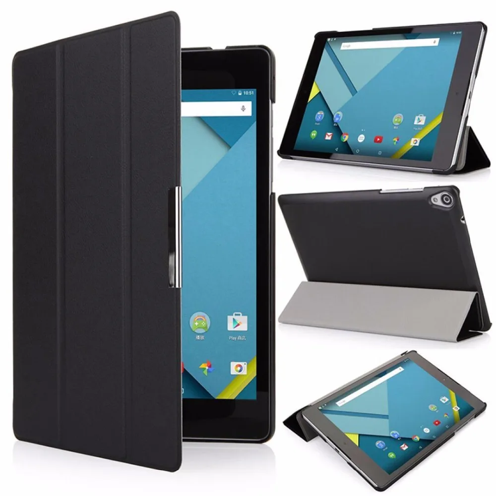 Luxury Ultra Thin Slim Folio Stand Flip Leather Case Smart Sleeve Protective Cover For Google Nexus 9 Nexus9 8.9 Tablet protective pu leather flip open case for google nexus 10 white
