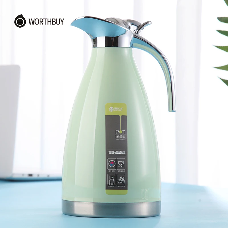 WORTHBUY Thermal Water Kettle Vacuum Insulation Thermos For Water Tea 304 Stainless Steel Thermal Jug Pot Kitchen Drinkware