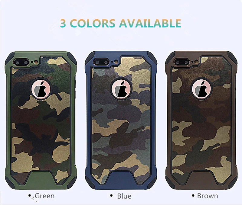 

For iphone X XR XS Max case New Army Camouflage PU Leather 2 IN 1 case for Apple iphone 5 5s se 6 6s 7 8 plus
