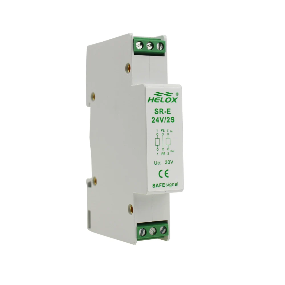 

Guide Rail PLC Instrument Fire Signal Lightning Protector 4-20MA Analog Signal Arrester SR-E24V/2S