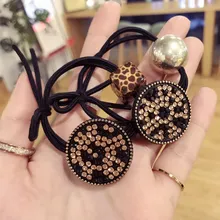 Korea New Style Cycle Flower Rhinestone Hair Accessories Hair Bows Elastic Hair Bands Rubber Band Hair Ring Headbands For Girls
