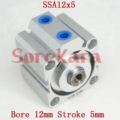 

SSA12x5 Compact Cylinder Single Acting Push Bore 12mm Stroke 5mm SSA12-5
