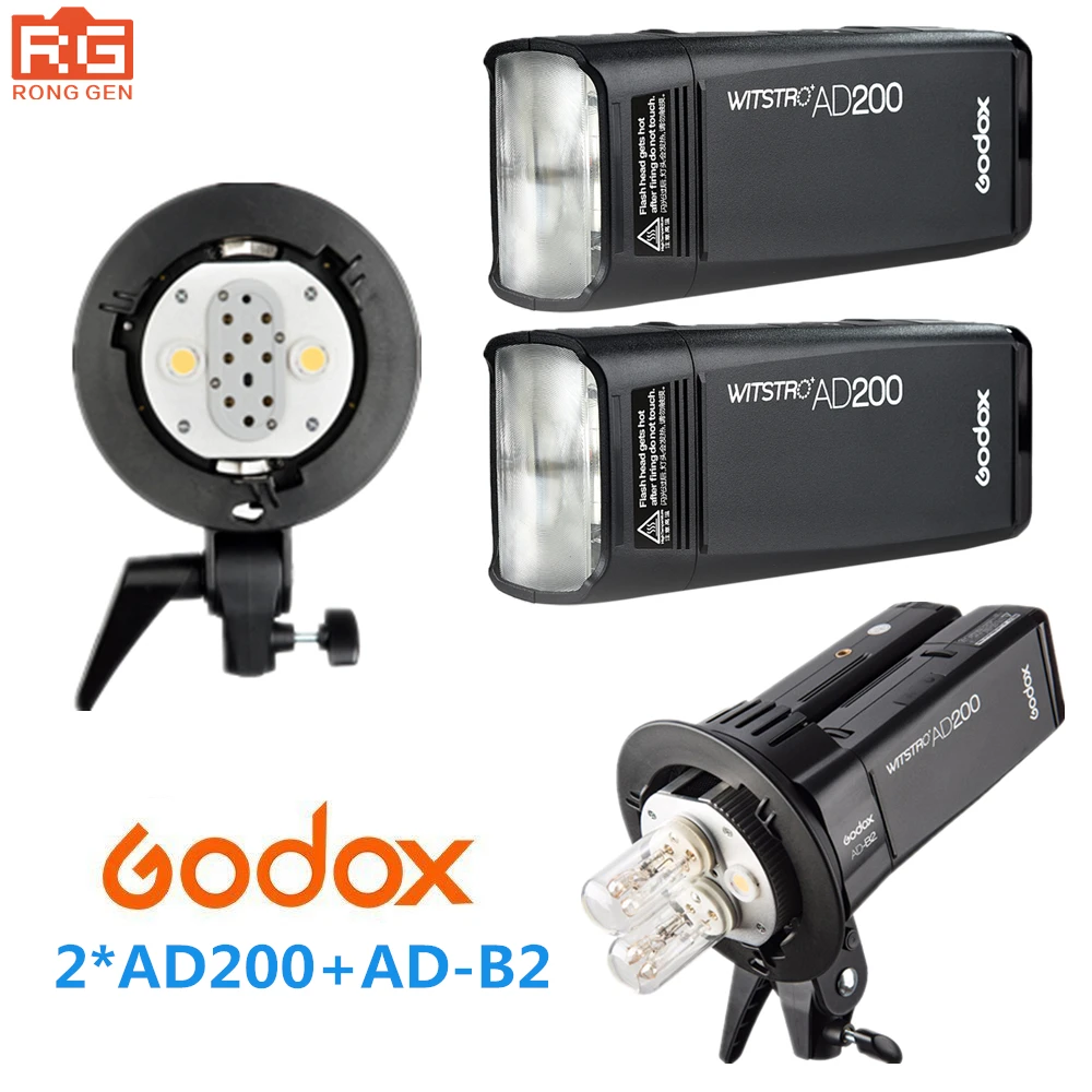 Godox AD200 высокоскоростная TTL Встроенная 2 4G Беспроводная вспышка для наружной
