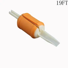 19F) 20 шт 30 мм Одноразовые плоские/Magnum трубки оранжевые Мягкие силиконовые татуировки ручка прозрачные пластиковые трубки для тату Комплекты Игл