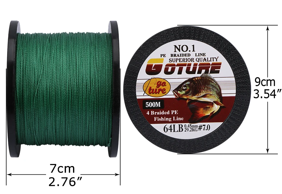 Linha de Pesca Linhas para Cabo de Pesca Goture Fios Trançado pe Multifilamento Trança Linha Pesca 500m 4 10-80lb 4 Goture 500m 4 fios 10-80lb trançado linha