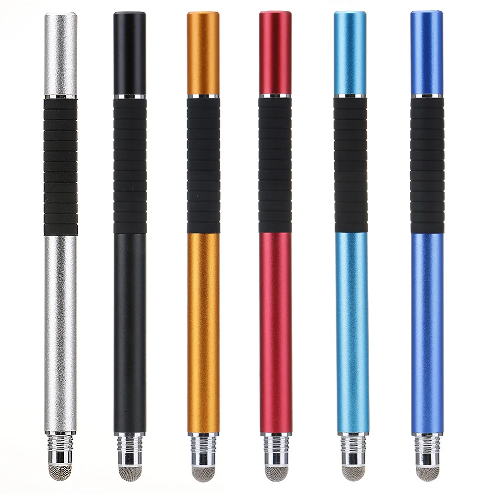 

Dual Ends Fabric+Fine Point Round Thin Tip Capacitive Touch Screen Pen Stylus