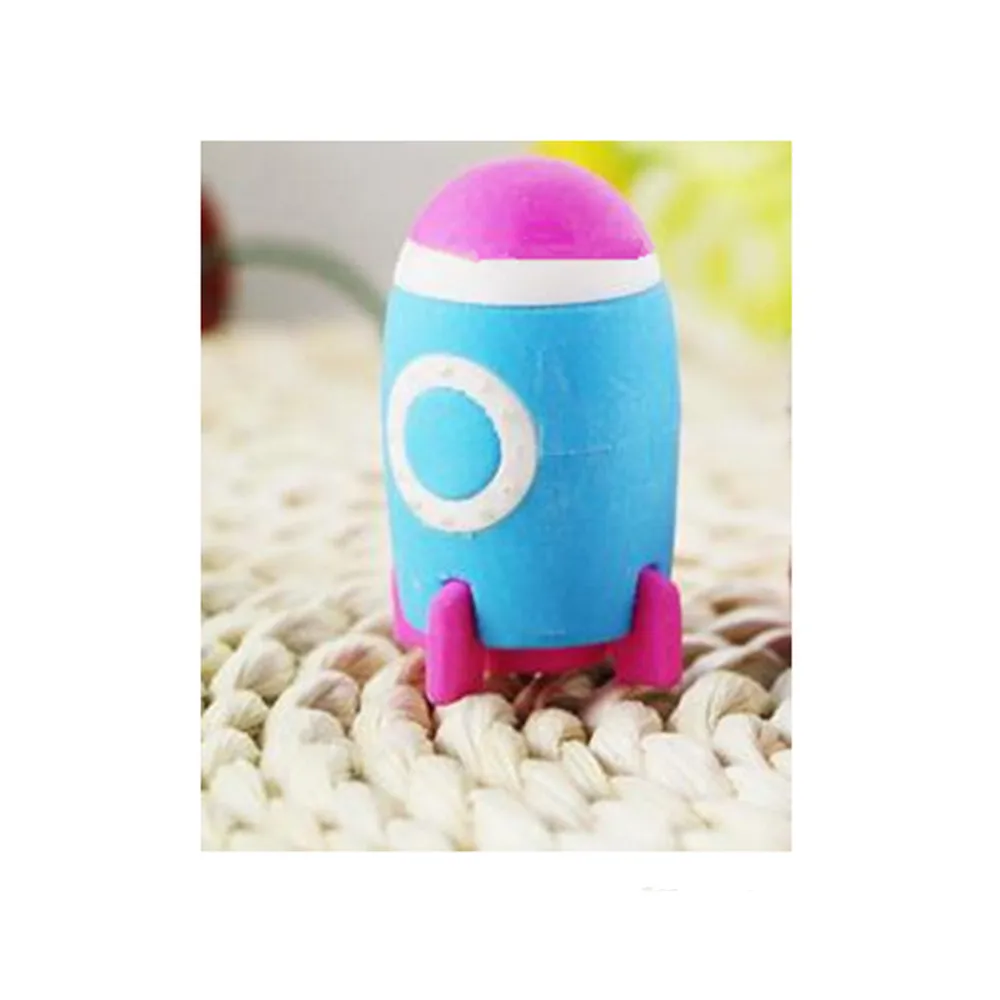 Korean Eraser Rocket Eraser School Stationery Eraser Random Color Mini