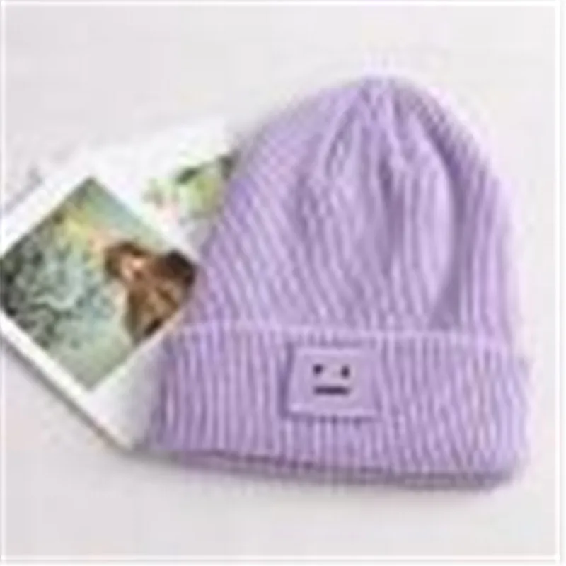 

Woman Hat Fashion Womens Knit Crochet Ski Hat Winter Warm Smile Beanie Cap 4 Colors