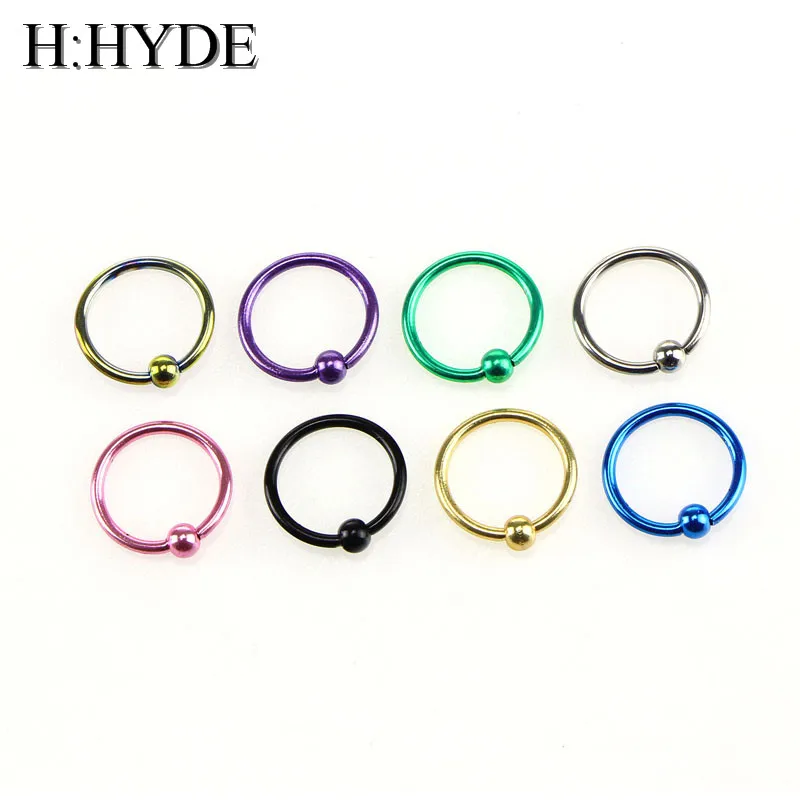 H:HYDE 1 шт. поддельное кольцо для носа Goth Punk губ ушей зажим ложная перегородка