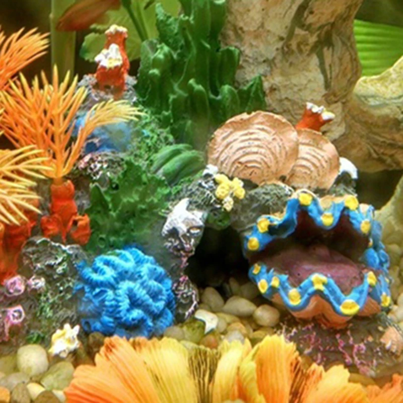 

2019 Hot Sale Aquarium Artificial Mounted Coral Reef Fish Cave Tank Decor Ornament