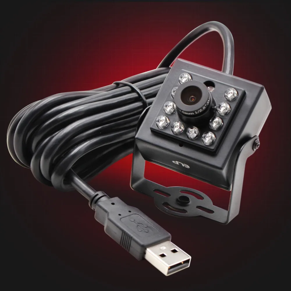 Full HD 1080P CMOS OV2710 CCTV USB веб-камера 10 шт. ИК светодиодов ночного видения инфракрасная USB камера с объективом 2,8 мм