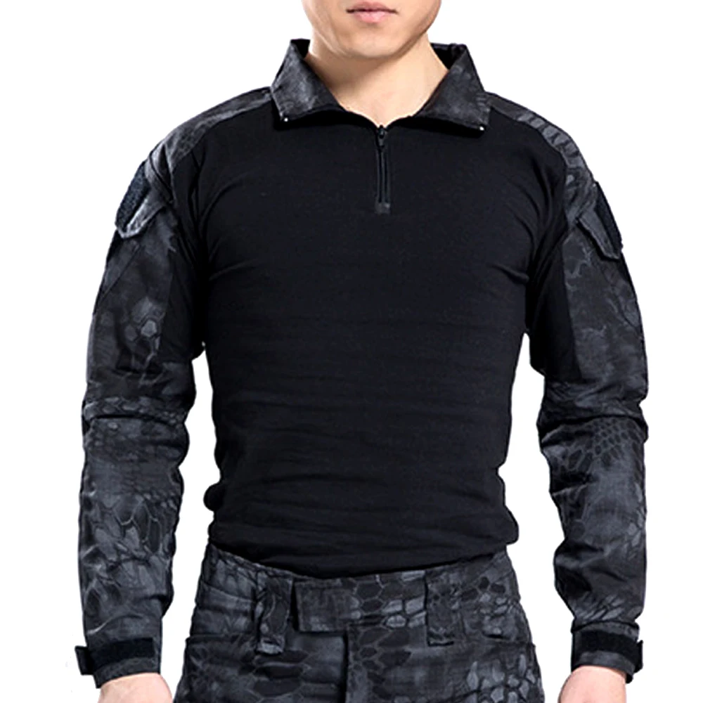 Армия США Unifrom тактическая рубашка с налокотниками Airsoft костюм Пейнтбол Militar