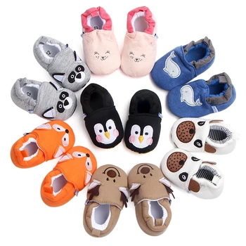 

New born Baby Shoes Infant First Walkers Cartoon Crib Shoes Soft Bottom Loafers Toddler Slippers Christian Gifts for Boy Girl