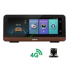 " сенсорный 4G ADAS Android 5,1 wifi gps 1080 P видеорегистратор с двойным объективом регистратор Даш-Камера rom 16 Гб парковочное зеркало заднего вида с монитором и видеорегистратором камера