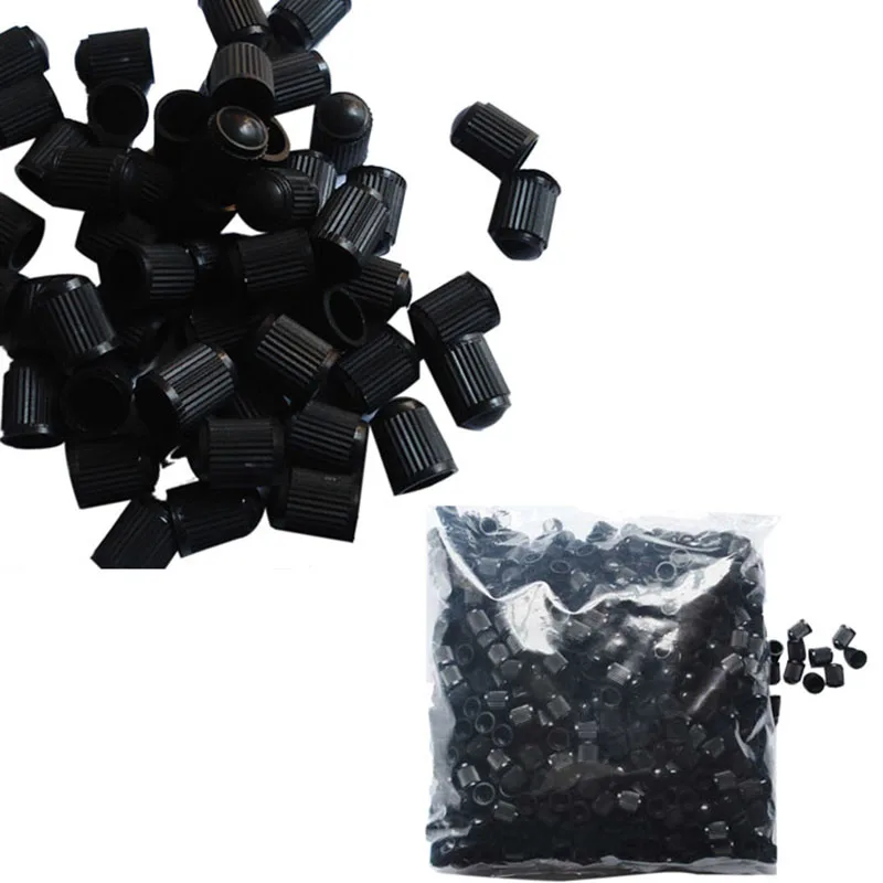 

100PCS Universal Black Plastic Car Tire Valve Stem Caps Tubeless Valve Auto Replacement Wheels, Rims & Accessories Wholesale