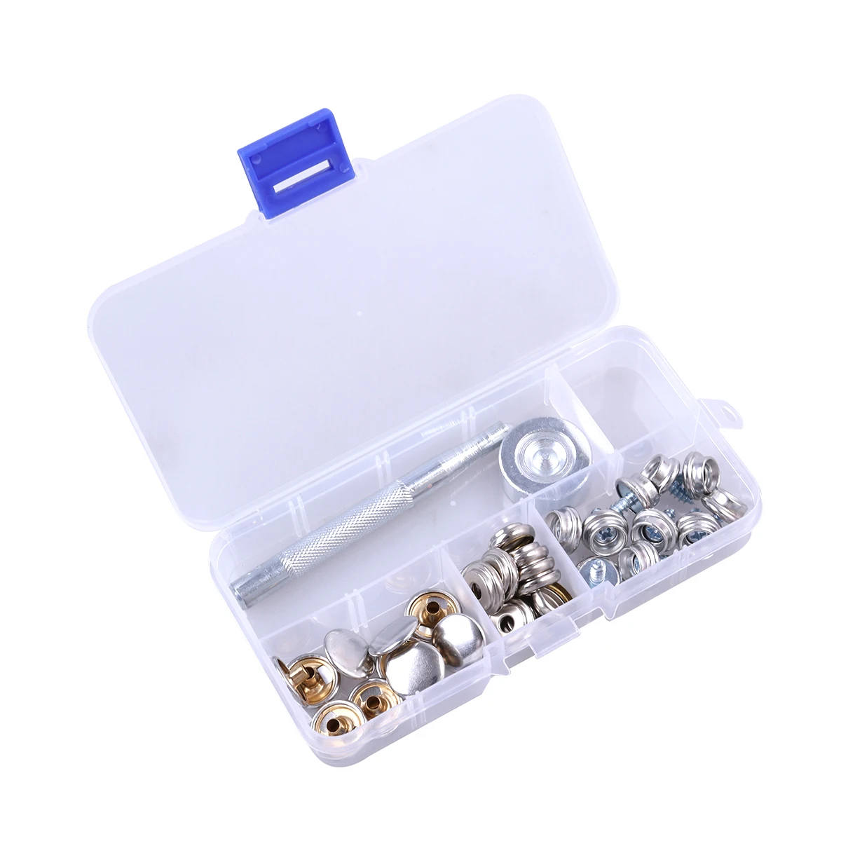 

10mm Leathercraft Punch Die Tool Snap Button Fasteners Setting Base Screw Press Studs Clothing Snaps Tool Fixing Repair Kit