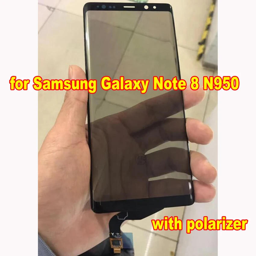 

Black Top Quality Front Glass Lens Touch Screen Digitizer for Samsung Galaxy Note 8 N950 Note8 with polarizer Replacement parts