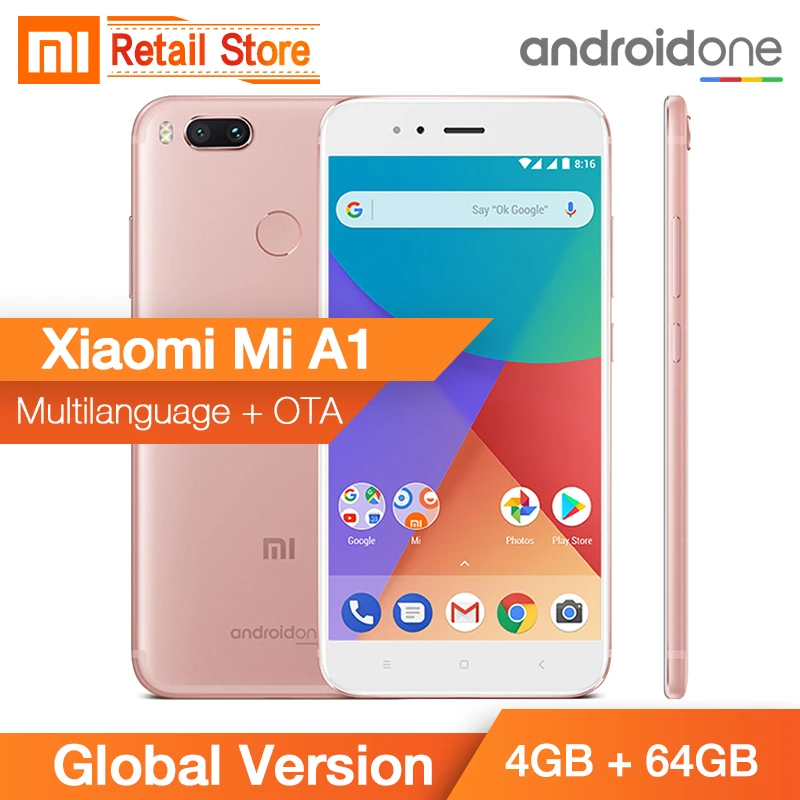 Глобальная версия Xiaomi Mi A1 4 ГБ 64 5 '񟞨 P Snapdragon 625 12 0 МП двойной Камера смартфон из