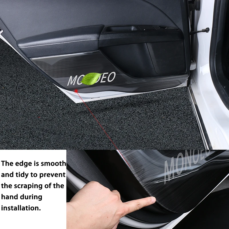  Atreus 4pcs For Ford Mondeo MK5 MKV 2017 2018 Car styling 3D Door Anti Kick Mat Dust Proof Protecti