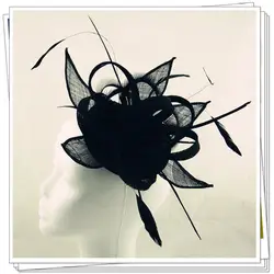 Высокое качество Черный восхитительные шляпы хороший красный свадебные аксессуары для волос перо вечерние головные уборы 17 видов цветов