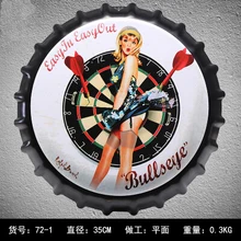 Американский Винтажный стиль дартс и леди казино металлические оловянные вывески на стену украшение форма крышки бутылки Бар Паб Декор