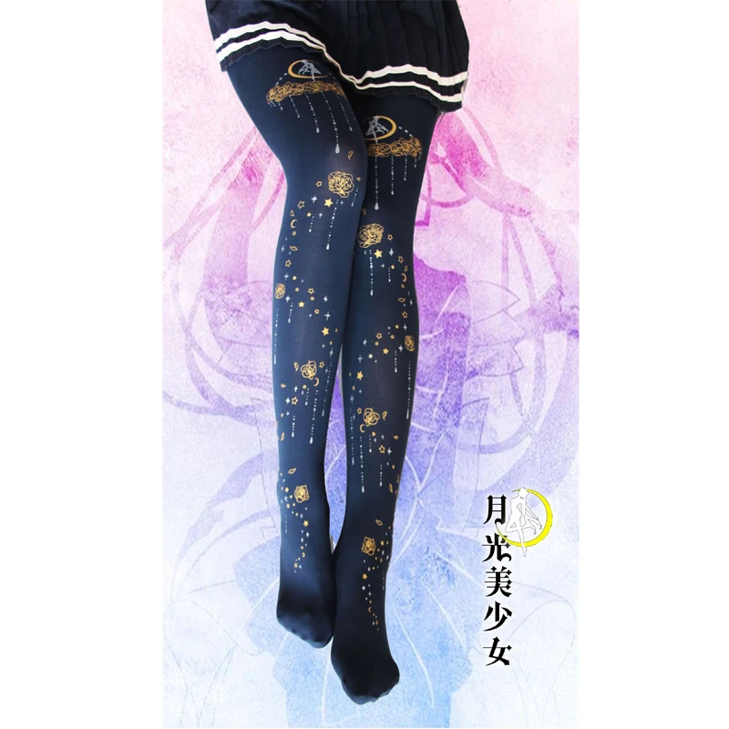 

Japanese Lolita Cute printed Tights Stockings Sailor Moon Cosplay Pantyhose
