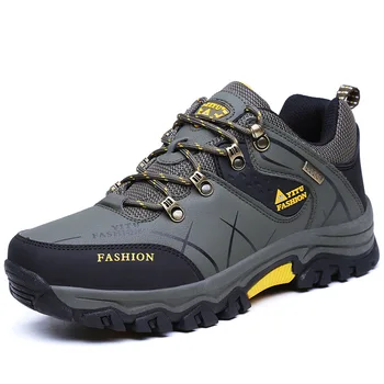 

Factory direct outdoor sports non-slip large size men's hiking light and comfortable mesh pure color casual sports shoes male