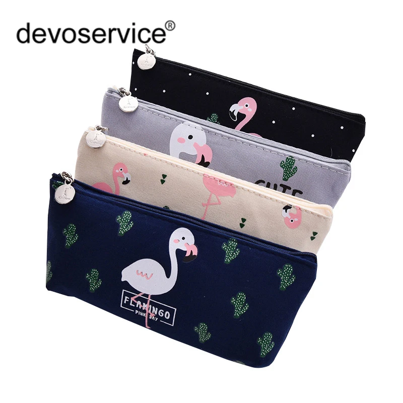 

2018 Estojos De Escola 1pc Cute Bird Inverted Trapezoid Zipper Bags Student Stationery Gifts Refinement Pen School Supplies