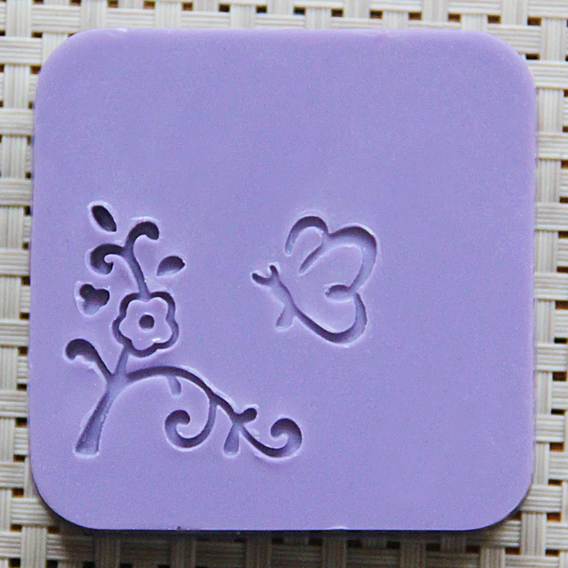 

2018 free shipping natural handmade acrylic soap seal stamp mold chapter mini diy butterfly patterns organic glass 0161