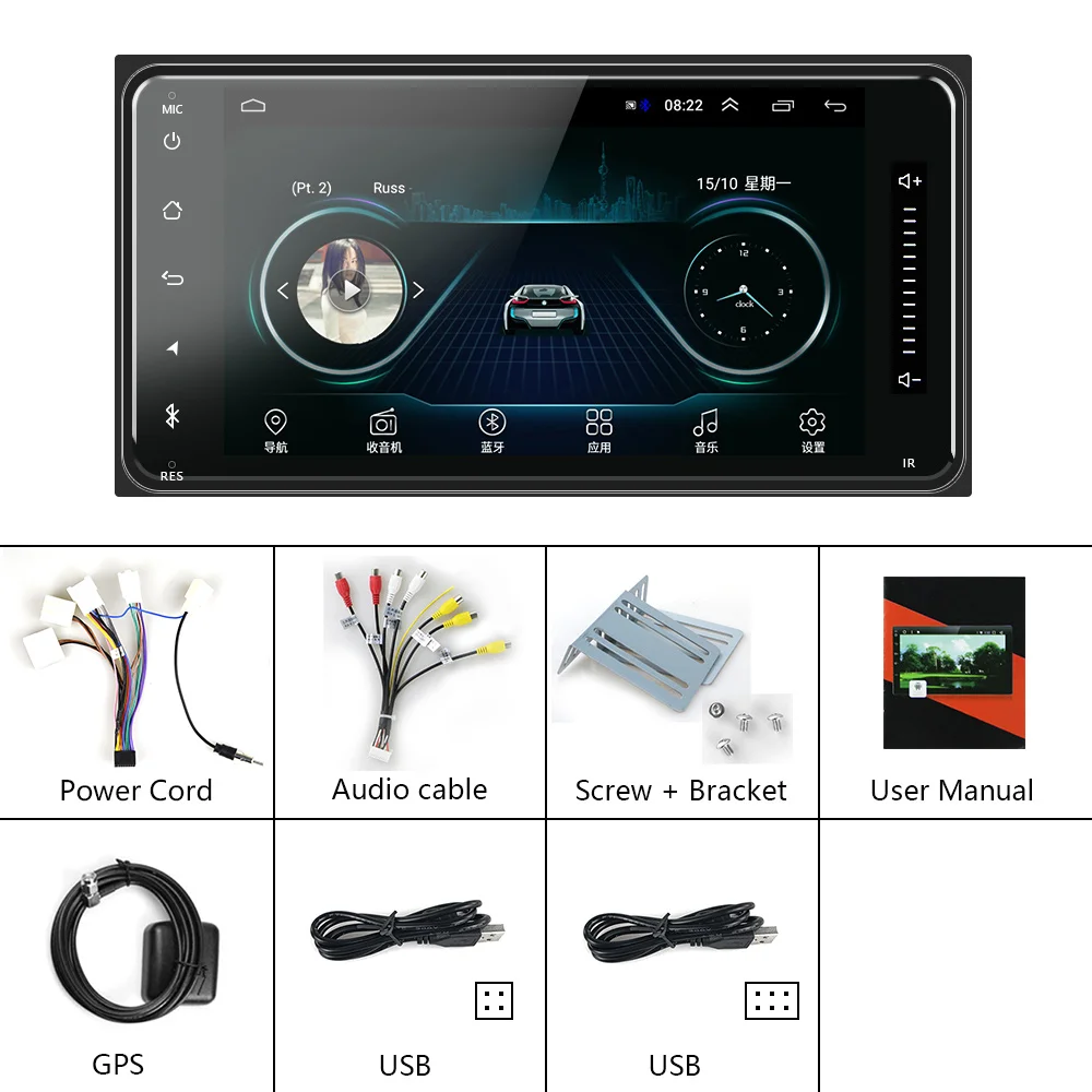 Podofo Android 8,1 автомобильный Радио Стерео gps навигация 2 din Авторадио Стерео Зеркало Ссылка автомобильный мультимедийный плеер для Toyota Corolla