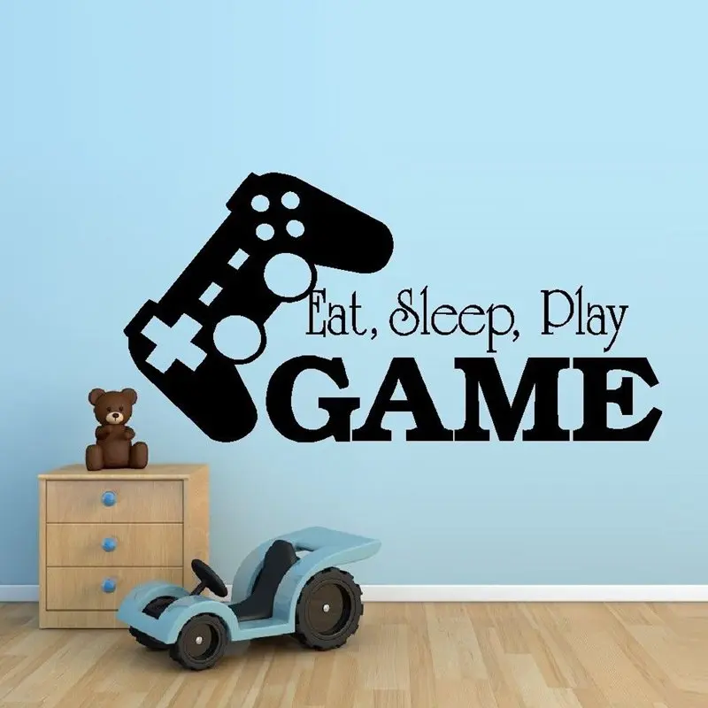 Video Game Sticker Play Decal Gaming Posters Gamer Vinyl Wall Decals