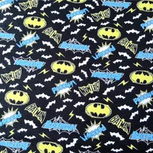 См 50*160 см Мстители Marvel Бэтмен Мягкая эластичная лайкра вязаная хлопковая ткань для шитья жир лоскутное шитье diy мальчик ткань пижамы