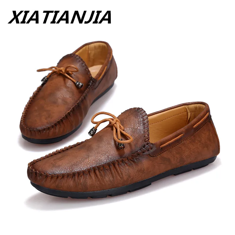 

2019 Fashion Peas Loafers Men's Moccasins Leather Shoes Men Driving Men Casual Shoes Mans Footwear Sneakers Heren Schoenen