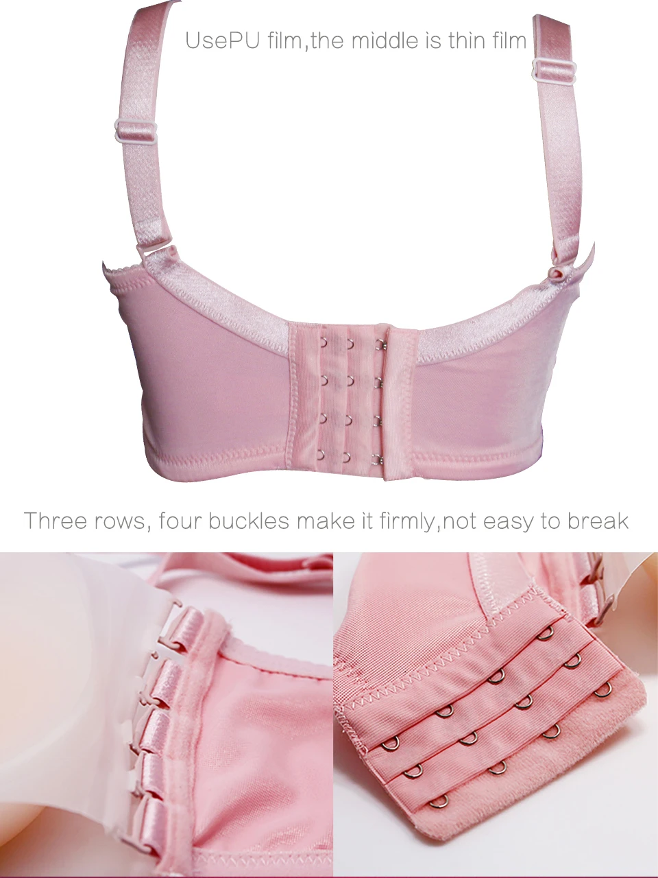 Komaynaly Strap-on Silicone Breast Forms Realistic Nipple Fake Boobs for Crossdresser Cosplay11