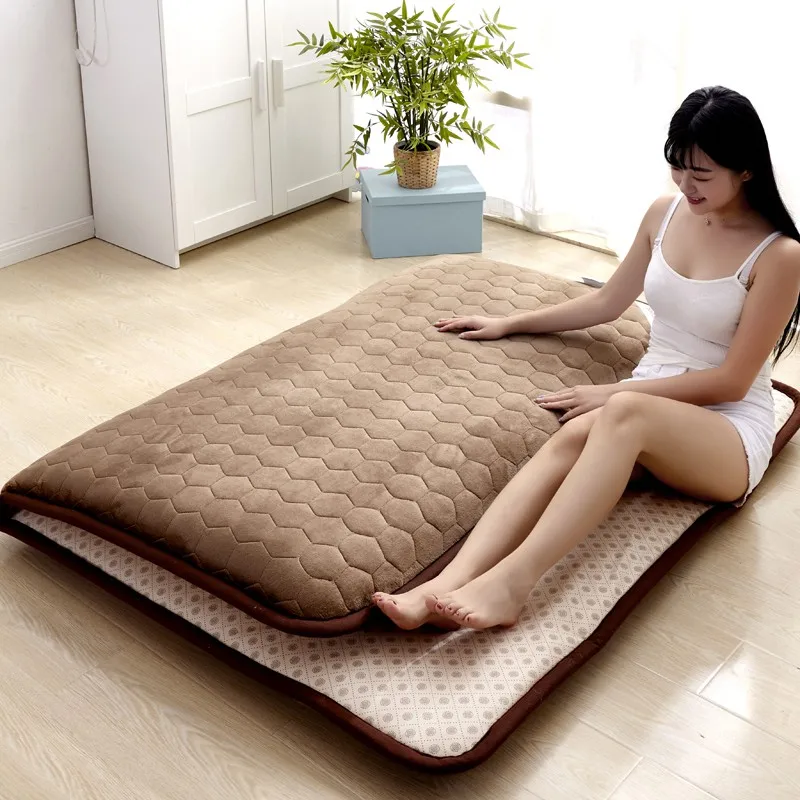 5CM Thickness Mattress Flannel Breathable Bed Mat Student Dormitory Single Mattress Non-slip Tatame Bedroom Mat 5CM Thickness Mattress Flannel Breathable Bed Mat Student Dormitory Single Mattress Non-slip Tatame Bedroom Mat