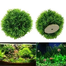 Artificial aquáticas plantas de plástico aquário grama bola tanque de peixes ornamento decoração