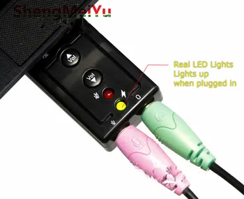 

Drop Shipping External USB Sound Card 7.1 Channel 3D Audio Adapter with 3.5mm Headset MIC for PC Desktop Notebook