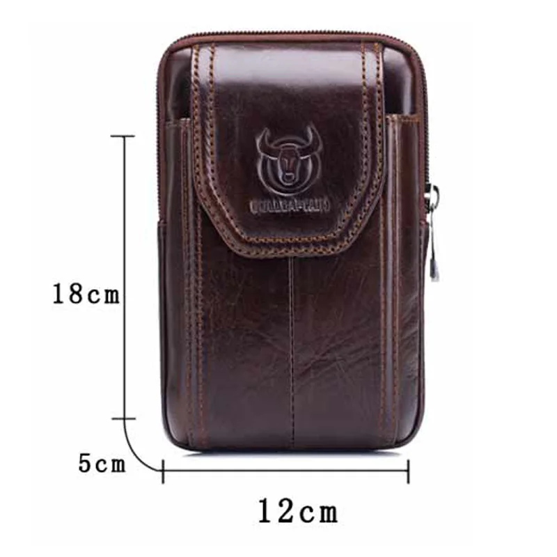 BULLCAPTAIN талии кожаный мешок телефон сигареты кошелек Fanny Pack Hip Bum Деньги поясная