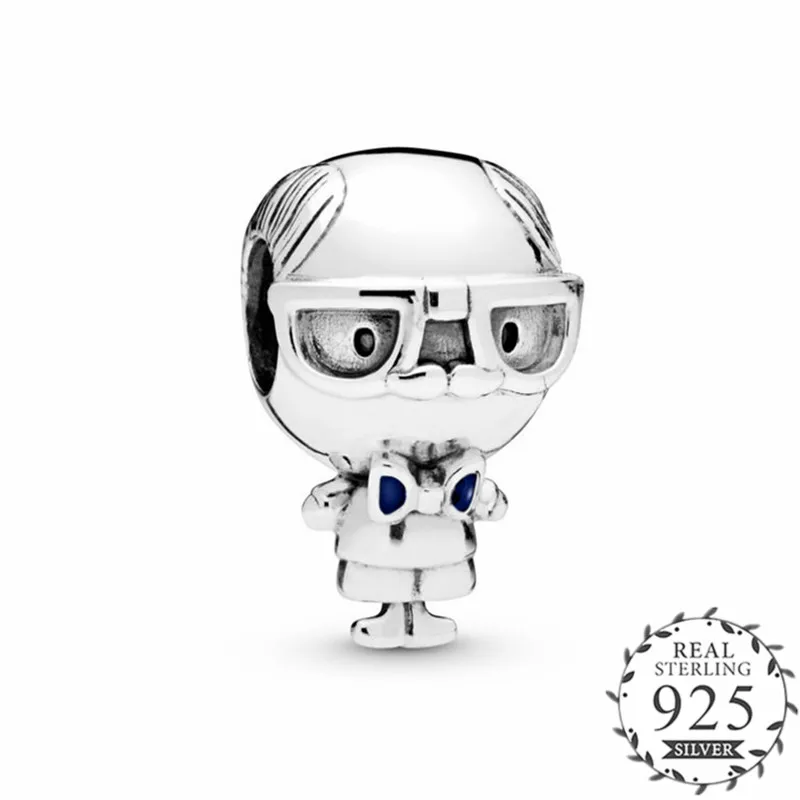 

PANDULASO 2019 Mother's Day Family Mr Wise Charm Fit Pandora Bracelets Original Silver 925 Grandpa DIY Bead Women Jewelry Making